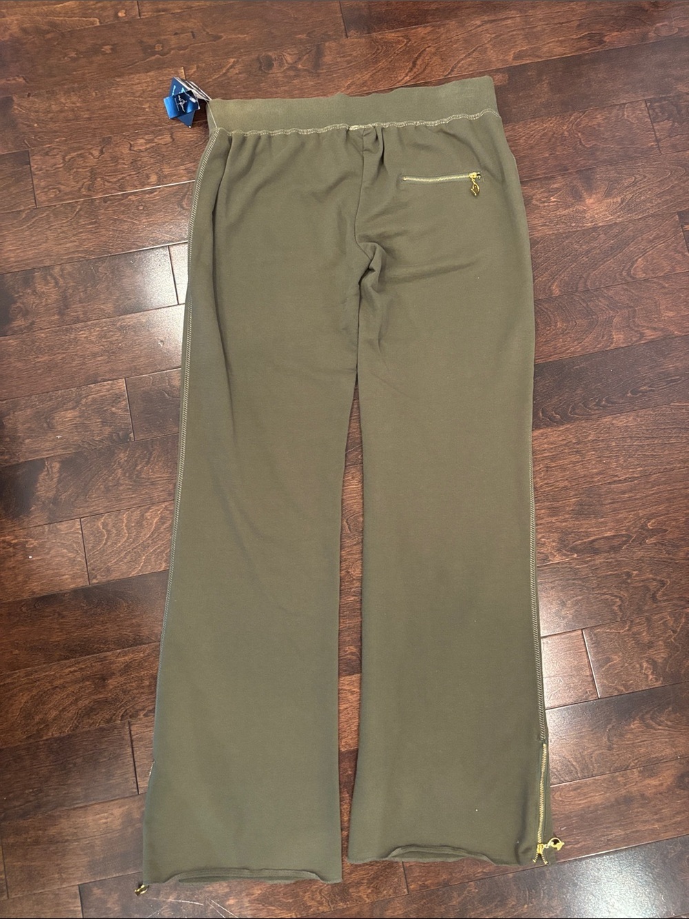 NWT Baby Phat | M | Olive Flare Logo Sweatpants - Picture 6 of 7